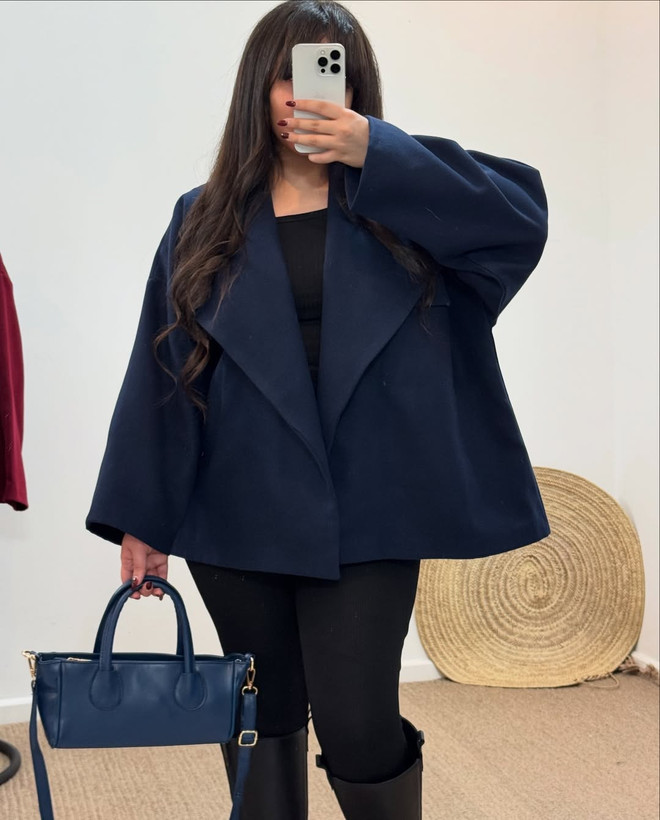 پالتو زنانه مزونی فوتر مدل کوتاه