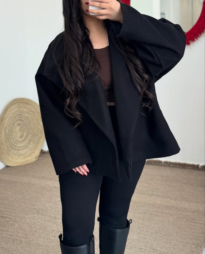 پالتو زنانه مزونی فوتر مدل کوتاه