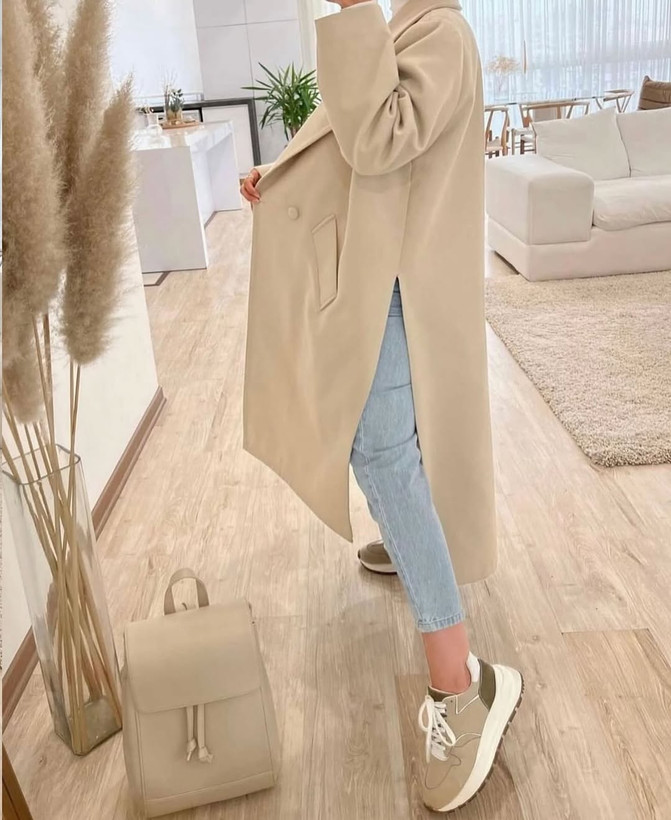 پالتو زنانه مزونی چاک دار
