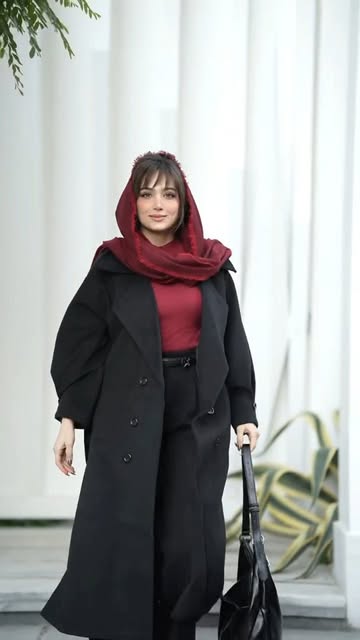 پالتو زنانه مزونی چاک دار