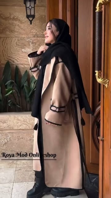 پالتو زنانه مزونی نوار دوزی شیک و خاص