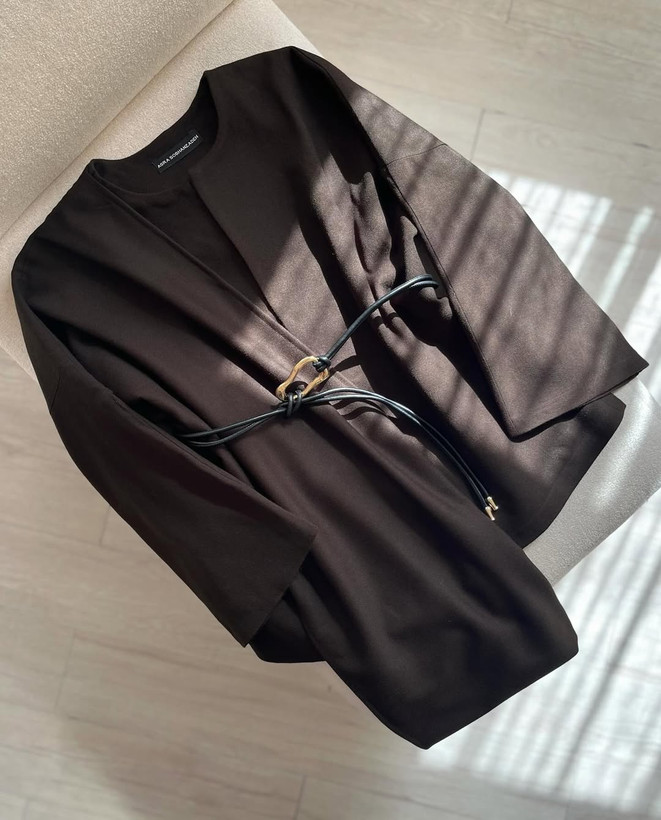 پانچو زنانه مزونی موکا مدل شال دار