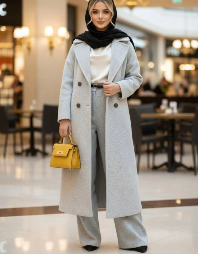 ست پالتو و شلوار زنانه مزونی در جنس فوتر کش ترک🇹🇷 مدل طناز