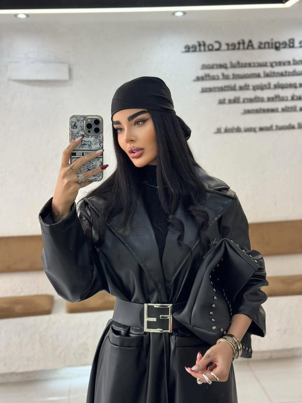 پالتو زنانه مزونی چرم مدل پاییز