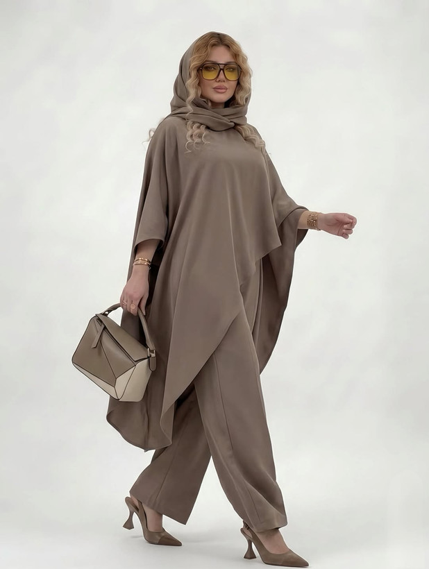 ست پانچو و شلوار مزونی مدل صنوبر