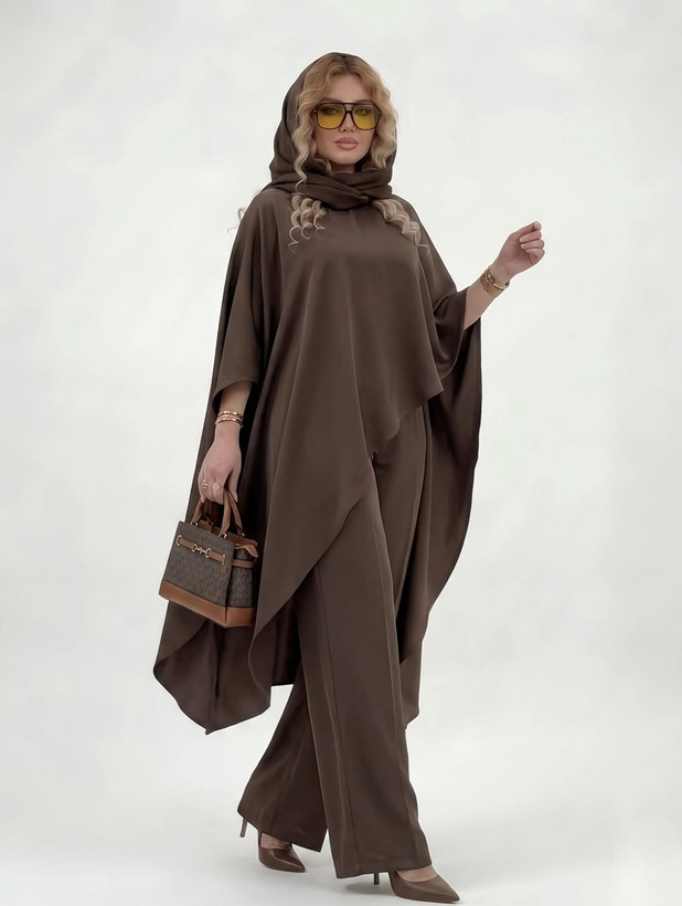 ست پانچو و شلوار مزونی مدل صنوبر
