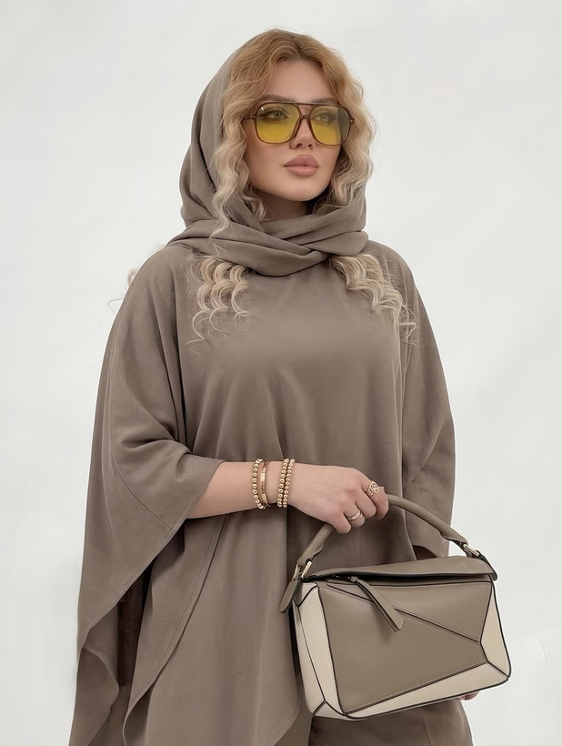 ست پانچو و شلوار مزونی مدل صنوبر