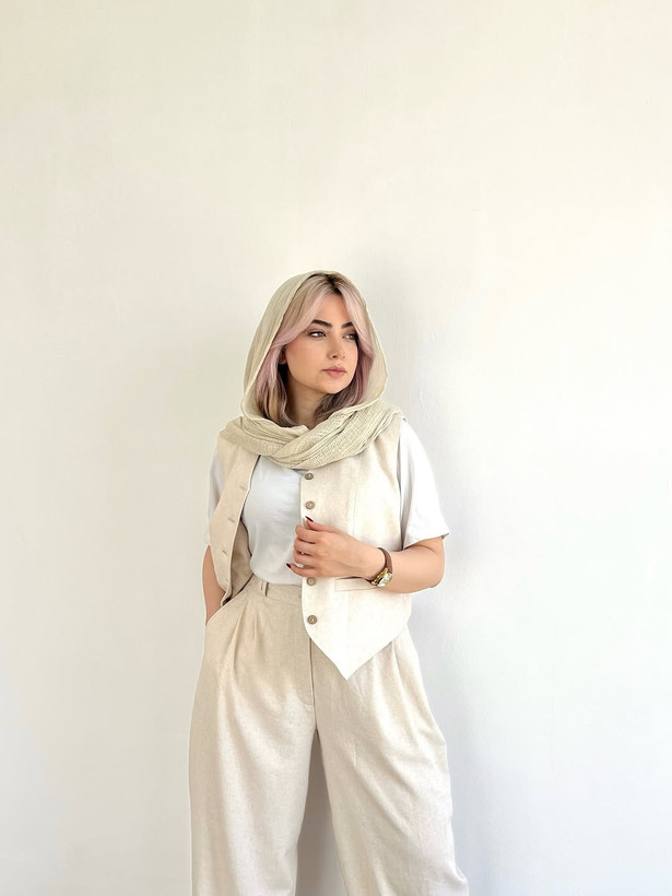 ست وست و شلوار مزونی مدل نچرال