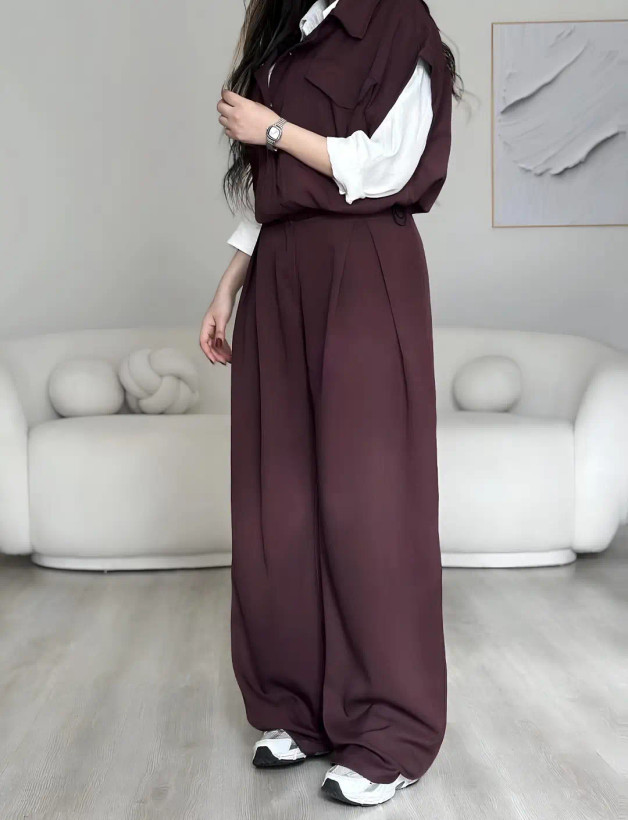 ست بامبر و شلوار ترند مزونی مدل نوران