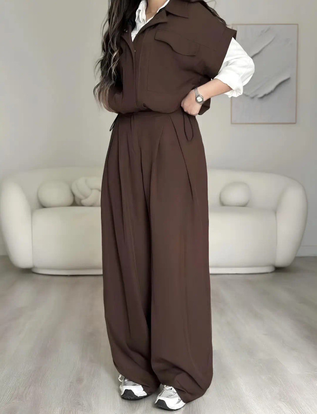 ست بامبر و شلوار ترند مزونی مدل نوران